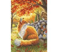 Letistitch kit de punto de cruz contado "Un amigo para el zorrito", 27x19cm, DIY