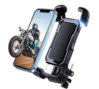 LETJUM Soporte Móvil Bicicleta, Soporte Móvil Moto 360°Rotación, Soporte Teléfono Bici Liberación con un Botón, Soporte Manillar 20-33mm para iPhone, Samsung, Huawei y Otro 4.7-7.2” Smartphone