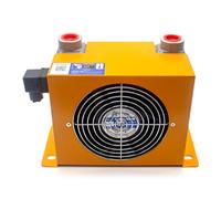 LeTkingok AH0607T-CA Radiador de Aceite Enfriado Por Aire, Enfriador de Aire Hidráulico Serie Ah Ventilador de Enfriador de Aceite de Aluminio Hidráulico con Aletas de Placa G3/4 (DC 12V)