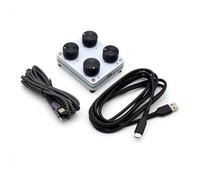 LeTkingok Controlador MIDI de 4 Perillas con Mapeo CC Personalizable, Control DAW USB-C para Producción Musical