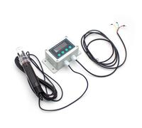 LeTkingok Sensor de PH, Probador de Turbidez de Calidad Del Agua Industrial, Sonda de Electrodo Transmisor EC Medidor de PH Detección Ambiental (4-20mA)