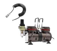 LeTkingok TC-90 Bärbar Oljefri Luftkompressorpump, Mini Automatisk Start/Stopp 6,5BAR 65L/min för Reparation Av Möbler, Läder och Spraymålning