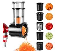 LETOMS Accesorio para trituradora KitchenAid - Rallador de queso de 5 cuchillas y accesorios para cortar verduras
