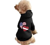 Letonia Bandera de Estados Unidos Caliente Perro Sudadera con Capucha Lindo Disfraz de Perro Sudadera acogedora Ropa para Mascotas S