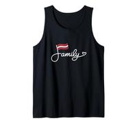 Letonia Familia - Letonia Bandera Heritage Word Art Camiseta sin Mangas