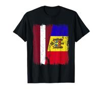 Letonia Moldavia Media Bandera Letonia Moldova Heritage Camiseta