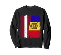 Letonia Moldavia Media Bandera Letonia Moldova Heritage Sudadera