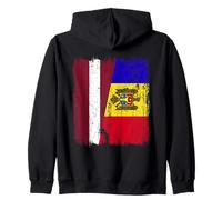Letonia Moldavia Media Bandera Letonia Moldova Heritage Sudadera con Capucha