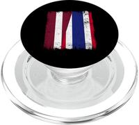 Letonia Tailandia Media Bandera Letón Tailandés Raíces PopSockets PopGrip para MagSafe