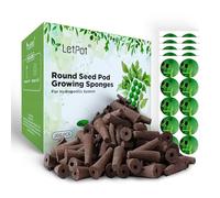 LETPOT Kits de semillas de repuesto, esponjas de cultivo de repuesto, esponjas de propagación para sistemas hidropónicos de jardín interior/exterior, paquete de 200 esponjas grises