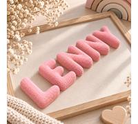 Letra 3D tipo burbuja: letra decorativa en 4 tamaños – M – 10 cm / Rosa / Liso
