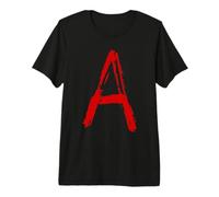 Letra A Escarlata Camiseta Premium