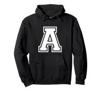 Letra A Nombre Inicial Varsity Alfabeto Monograma Sudadera con Capucha