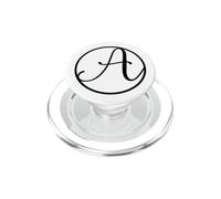 Letra A Redondo Monograma Inicial tipografía Regalo PopSockets PopGrip para MagSafe