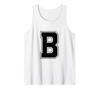 Letra B Big Bold Capital Varsity Alfabeto Monograma Camiseta sin Mangas