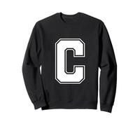Letra C Big Bold Capital Varsity Alfabeto Monograma Sudadera