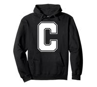 Letra C Big Bold Capital Varsity Alfabeto Monograma Sudadera con Capucha