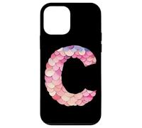 Letra C con patrón de escamas de sirena Carcasa para iPhone 12 mini