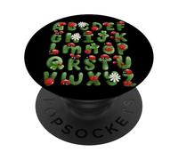 Letra de aprendizaje del alfabeto de Lady Bug ABC en la parte posterior PopSockets PopGrip Adhesivo