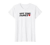Letra de canción de Pick Me Janet Any Time Camiseta gráfica económica, Mujer, Blanco, XS