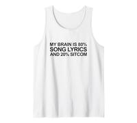Letra de Canciones y Comedia de situación de My Brain Is (Declaración Divertida) Camiseta sin Mangas