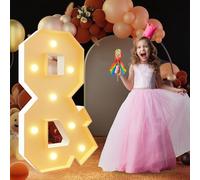 Letra de marquesina con luz cálida, gran letrero de luces LED alfabéticas, control remoto, decoración romántica de letras para boda, San Valentín, cumpleaños, 100cm-3.3ft, & Syibelters