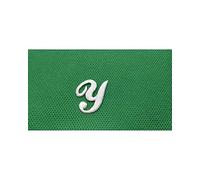 Letra de termo-adhesivo bordado de punto completo cursiva marbet alta de 25 mm de color Blanco - Lettera Y