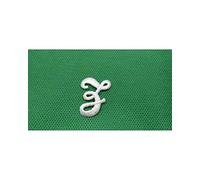 Letra de termo-adhesivo bordado de punto completo cursiva marbet alta de 25 mm de color Blanco - Lettera Z