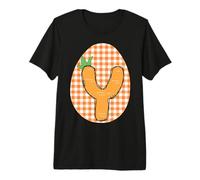 Letra de Zanahoria Y Alfabeto Arte Linda decoración Inicial Camiseta Premium