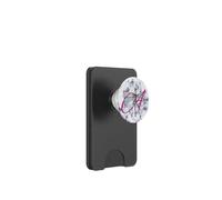 Letra del Alfabeto Rosa A Inicial en Negro, Blanco y libélula - PopSockets PopWallet para MagSafe