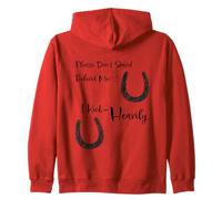 Letra Divertida con Estampado de Letras de Caballos y herraduras para Caballos Sudadera con Capucha