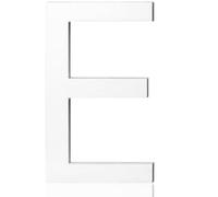 Letra E blanca mate de acrílico esmerilado de 5 pulgadas, letras y números adhesivos de casa para exteriores, números de casa modernos para puerta de apartamento, granja, buzón, oficina, hotel,