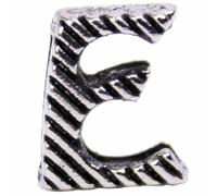Letra E de metal para deslizar de 10 mm., para collares GogiPet