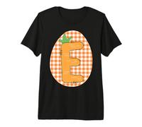 Letra E de Zanahoria Arte del Alfabeto Linda decoración Inicial Camiseta Premium