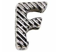 Letra F de metal para deslizar de 10 mm., para collares GogiPet