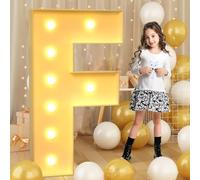 Letra F Gigante con Luz LED de 120cm-4ft, Letrero Luminoso de Marquesina con Mosaico, Lámparas de Letras LED para el Día de San Valentín, Cumpleaños, Navidad, Año Nuevo