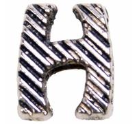 Letra H de metal para deslizar de 10 mm., para collares GogiPet