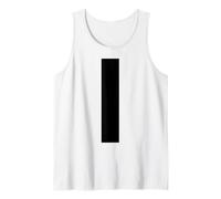 Letra I mayúscula Alfabeto Negrita Monograma a Juego Camiseta sin Mangas