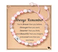 Letra inicial corazón para niñas, mujeres, cumpleaños, Navidad, día de San Valentín, regalos para hija, nieta, adolescente, niña, regalo de graduación, pulseras y cadenas compatibles con hacer, talla