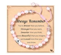 Letra inicial corazón para niñas, mujeres, cumpleaños, Navidad, día de San Valentín, regalos para hija, nieta, adolescente, niña, regalo de graduación, pulseras y cadenas compatibles con hacer, talla