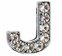 Letra J con Strass para deslizar de 14 mm. (Clase 1)