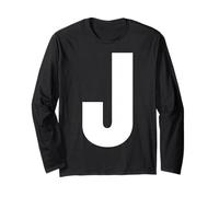 Letra J mayúscula Alfabeto Negrita Monograma a Juego Manga Larga