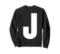 Letra J mayúscula Alfabeto Negrita Monograma a Juego Sudadera
