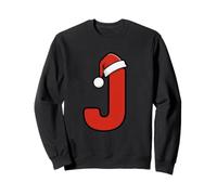 Letra J Retro Santa Claus Festive Holiday Ugly Christmas Sudadera