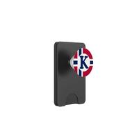 Letra K Monograma Norge Culture Noruega Bandera Gráfico PopSockets PopWallet para MagSafe