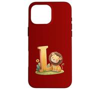Letra L del alfabeto es para león Carcasa para iPhone 16 Pro Max