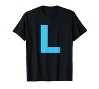 Letra L Letra mayúscula Alfabeto Monograma Inicial Camiseta