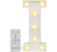Letra LED de marquesina, letrero del alfabeto con control remoto, luz nocturna decorativa para decoración del hogar, varias letras y números