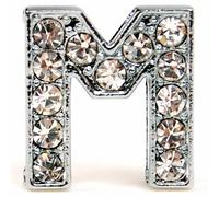 Letra M con Strass para deslizar de 14 mm. (Clase 1)