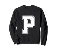 Letra P Big Bold Capital Varsity Alfabeto Monograma Sudadera